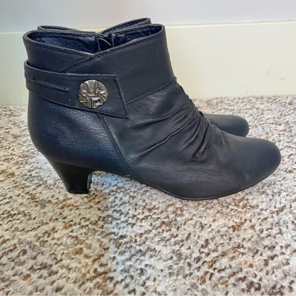 ALBERTO Womens Black Ankle Booties with Inner Zipper 2” heel - Picture 4 of 15